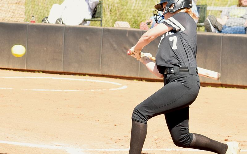 Myah Winfrey made every connection count during Tuesday’s 17-2 win over the Lady Jackets, going 3-for-3 and driving in three runs.