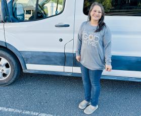 Cindy Cable found out her breast cancer was contained on Valentine’s Day of this year. She volunteers to drive the van for the weekly Celebrate Recovery gathering at Sweetgum Baptist Church. Photo by Latresa Phillips/The Graham Star
